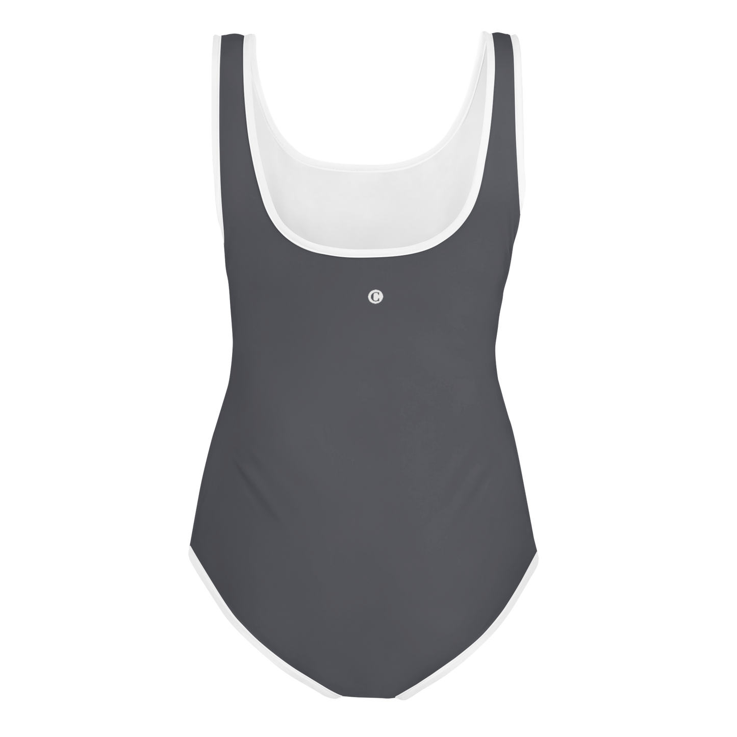 Michigan Upper Peninsula Youth Swimsuit (w/ UP Outline) | Iron Ore Grey