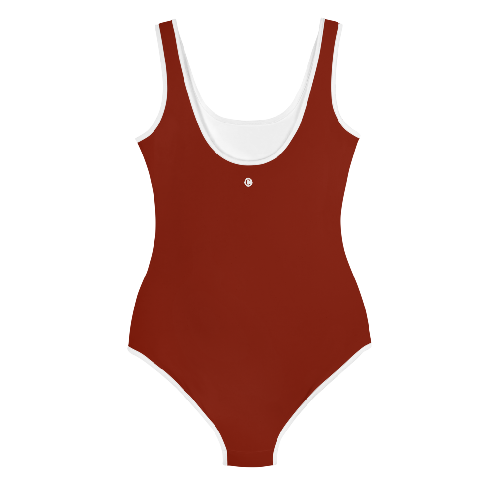 Michigan Upper Peninsula Youth Swimsuit (w/ UP Outline) | Cherryland Red