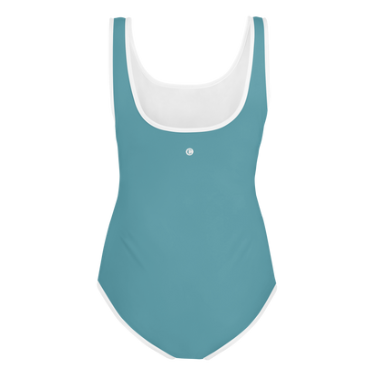 Michigan Upper Peninsula Youth Swimsuit (w/ UP Outline) | Lake Huron Blue