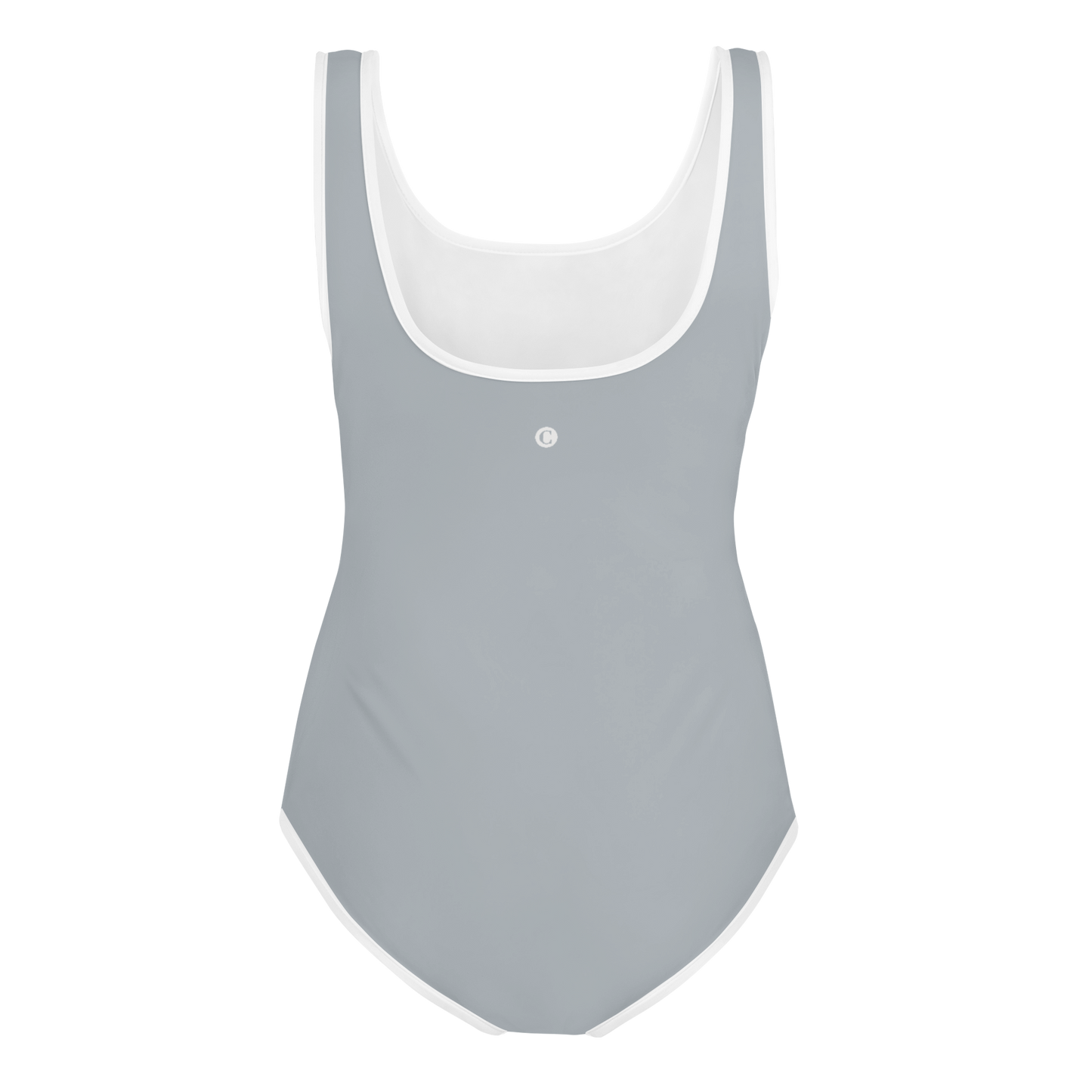 Michigan Upper Peninsula Youth Swimsuit (w/ UP Outline) | Silver