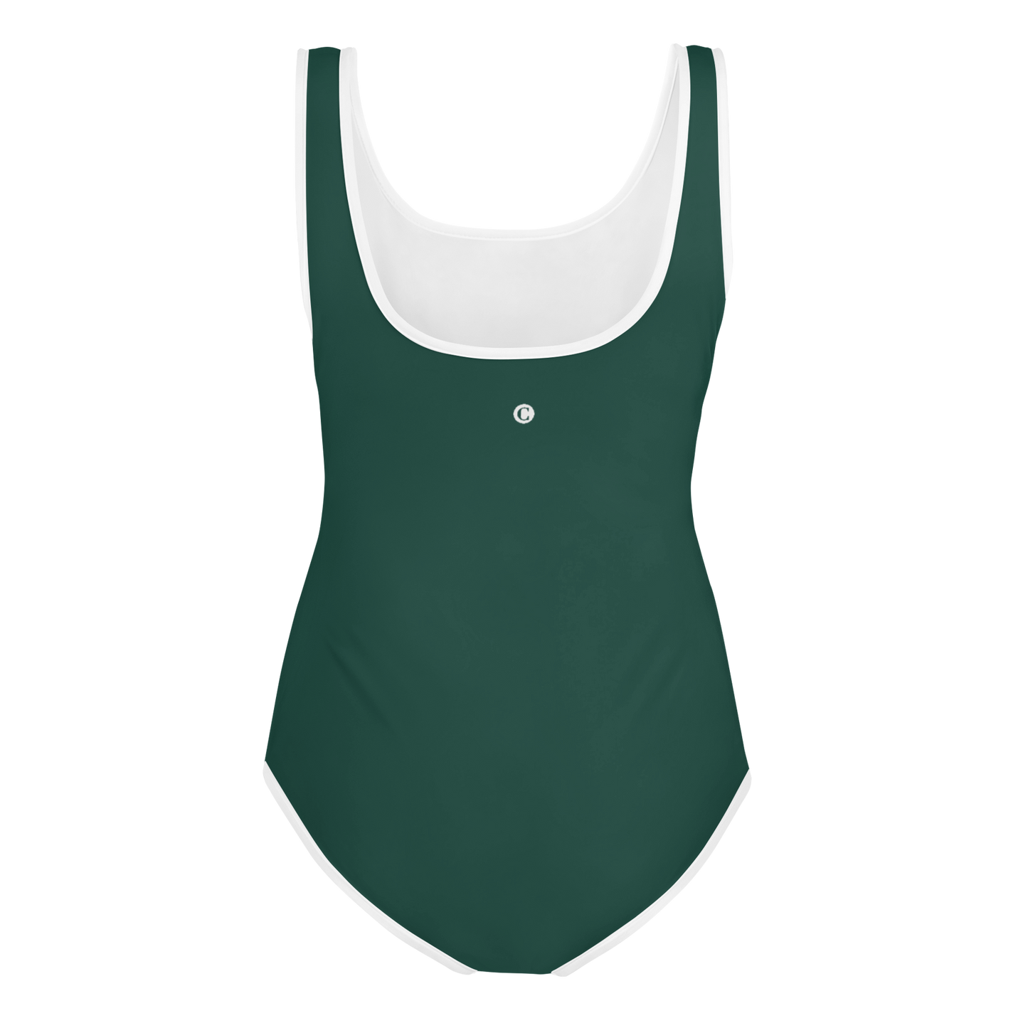 Michigan Upper Peninsula Youth Swimsuit (w/ UP Outline) | Laconic Green