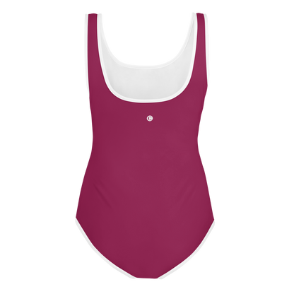 Michigan Upper Peninsula Youth Swimsuit (w/ UP Outline) | Ruby Red