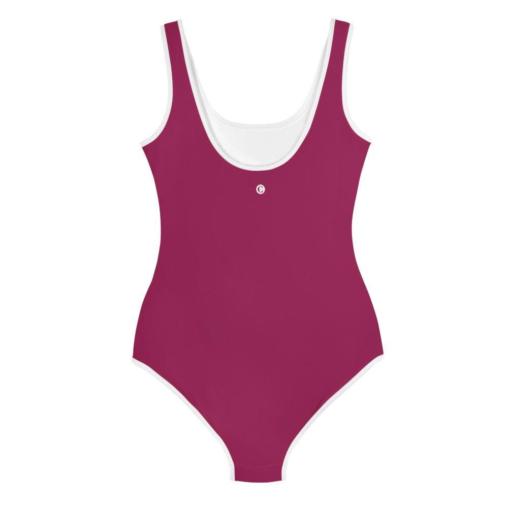 Michigan Upper Peninsula Youth Swimsuit (w/ UP Outline) | Ruby Red