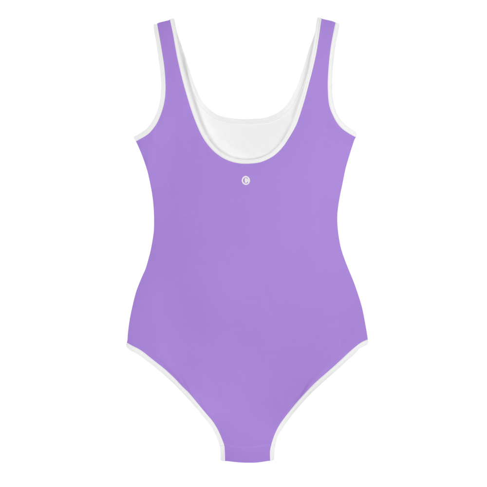 Michigan Upper Peninsula Youth Swimsuit (w/ UP Outline) | Lavender