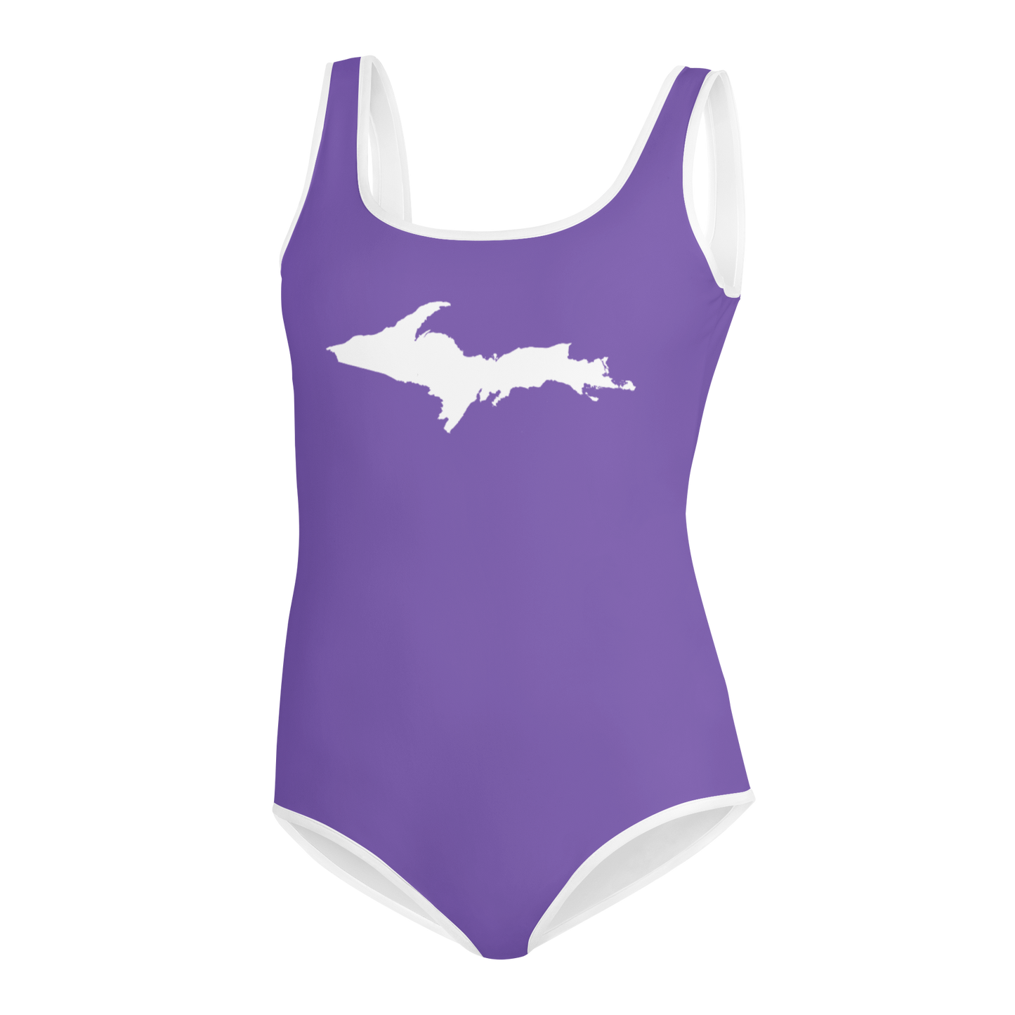 Michigan Upper Peninsula Youth Swimsuit (w/ UP Outline) | Lake Iris