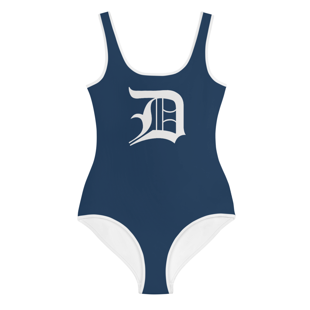 Detroit 'Old English D' Youth Swimsuit | Navy