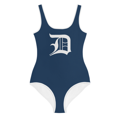 Detroit 'Old English D' Youth Swimsuit | Navy