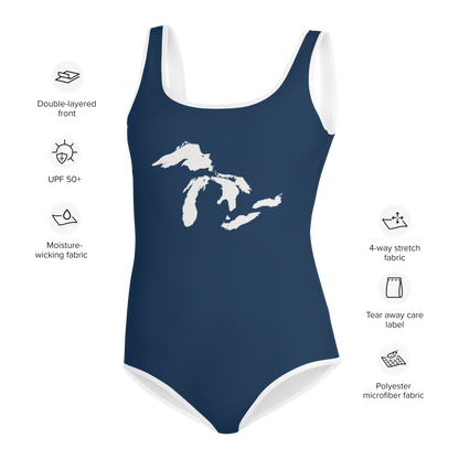 Great Lakes Youth Swimsuit | Navy