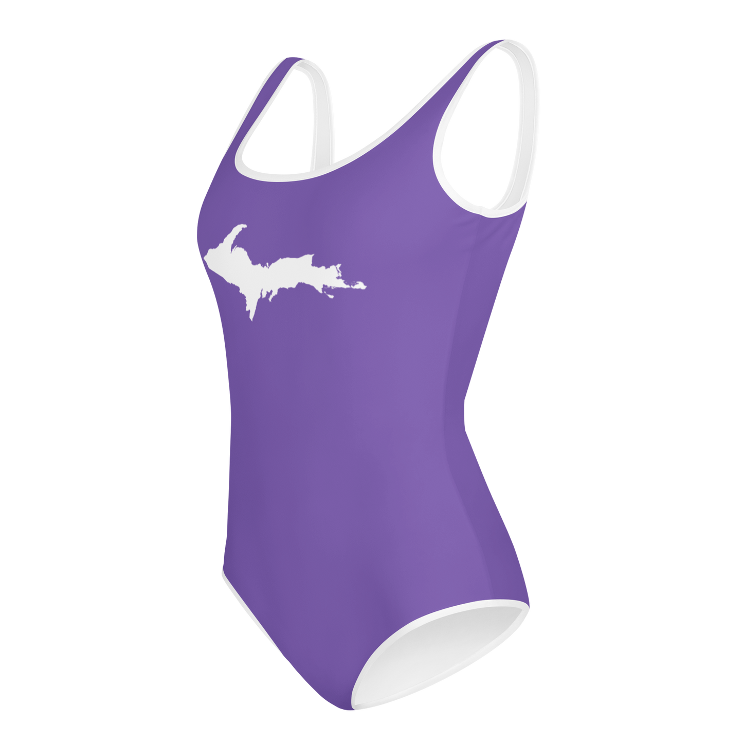 Michigan Upper Peninsula Youth Swimsuit (w/ UP Outline) | Lake Iris