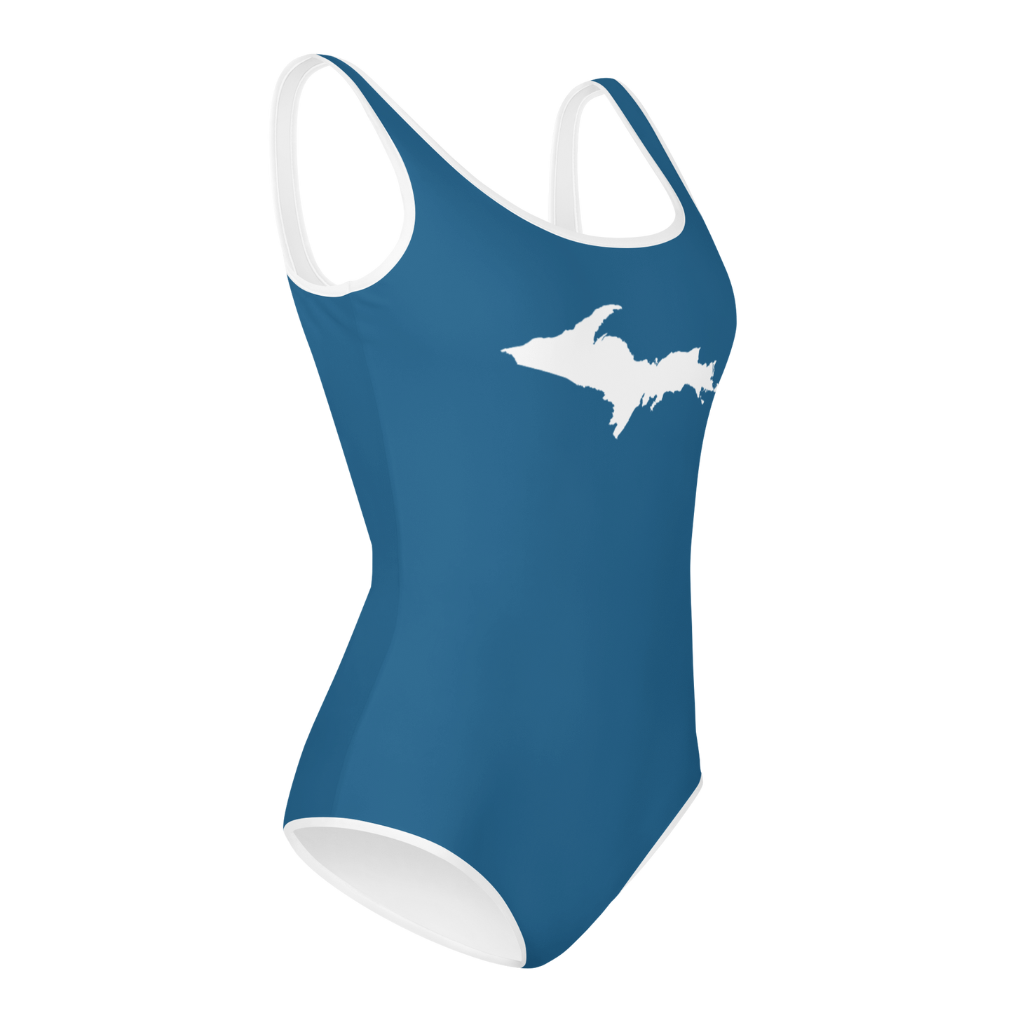 Michigan Upper Peninsula Youth Swimsuit (w/ UP Outline) | Blueberry