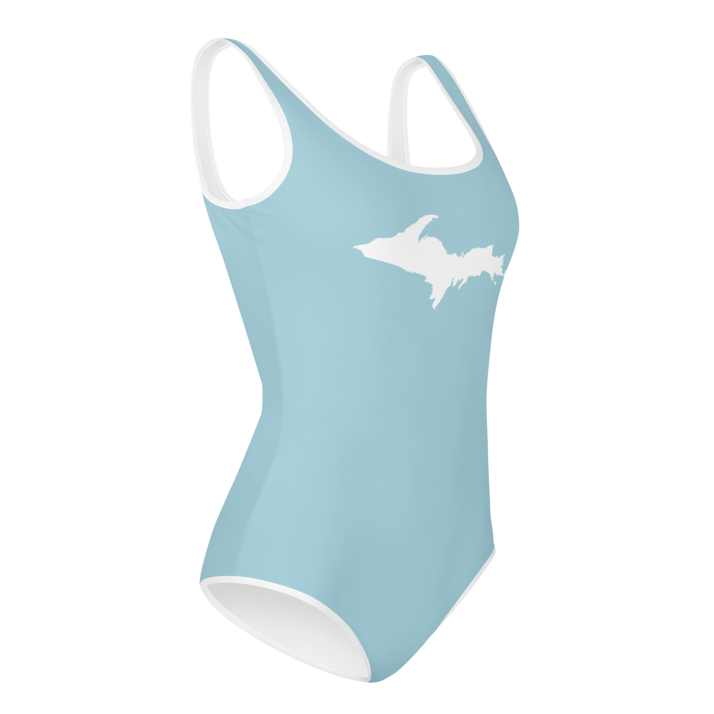 Michigan Upper Peninsula Youth Swimsuit (w/ UP Outline) | '58 Caddie Blue