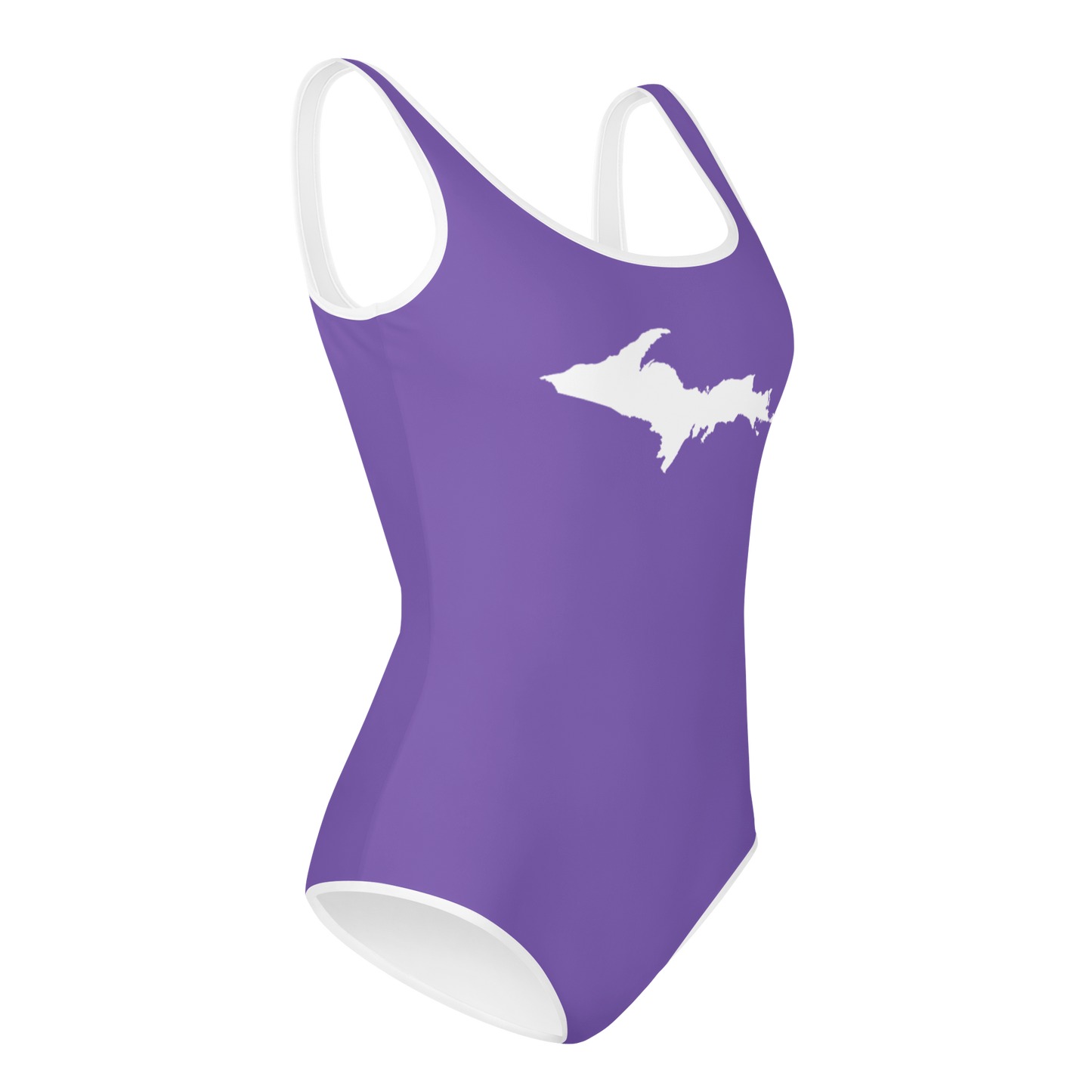 Michigan Upper Peninsula Youth Swimsuit (w/ UP Outline) | Lake Iris