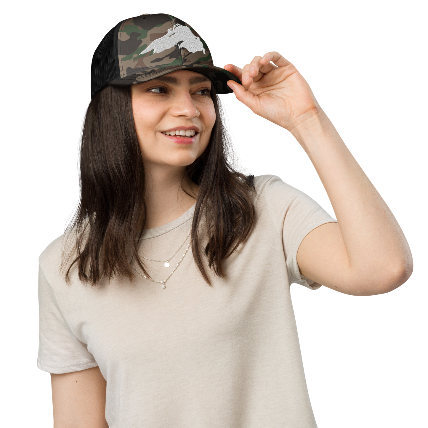 Lake Superior Camo Trucker Hat