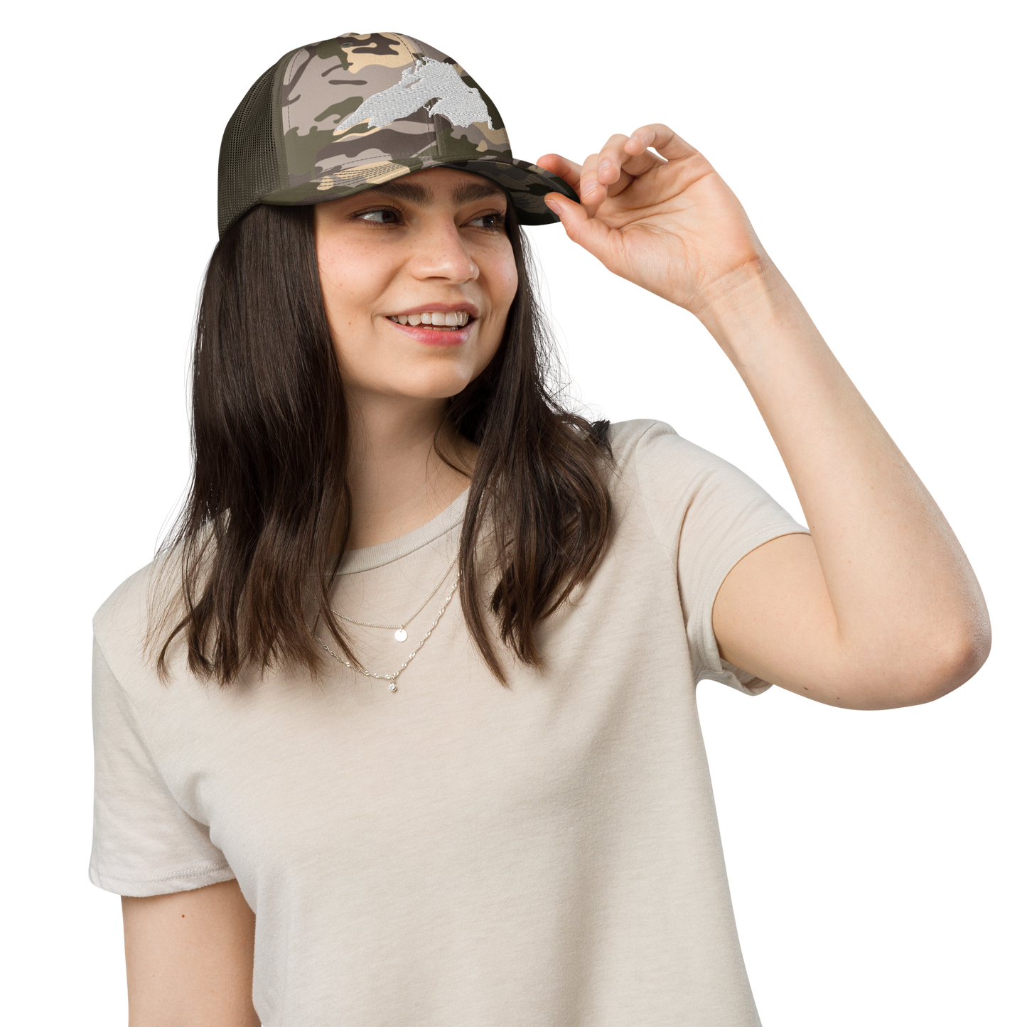 Lake Superior Camo Trucker Hat