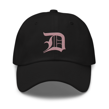 Detroit 'Old English D' Dad Hat (Cherry Blossom Pink)