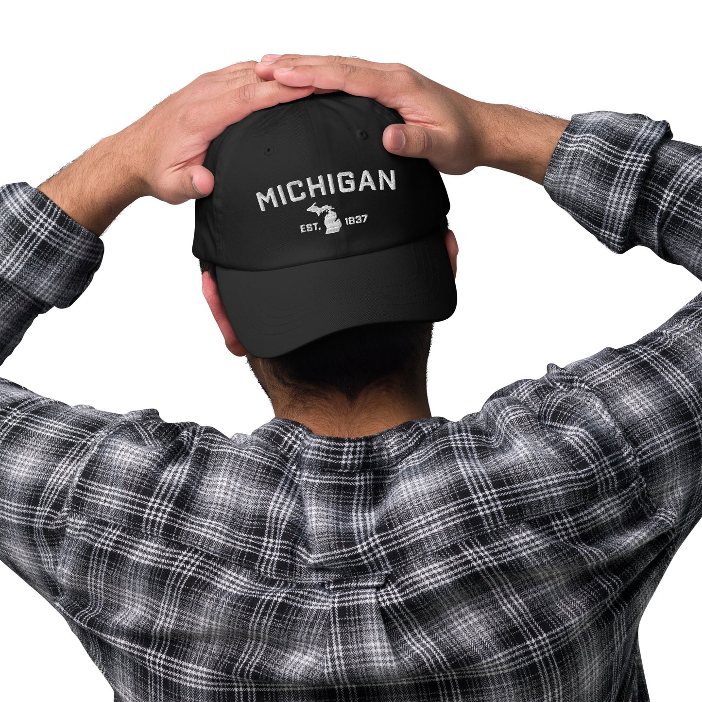 'Michigan EST 1837' Dad Hat (Athletic Font)