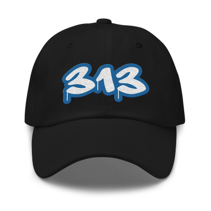 Detroit '313' Dad Hat (Azure Tag Font)