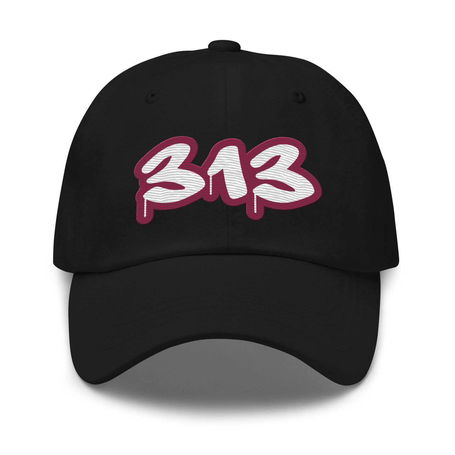 Detroit '313' Dad Hat (Ruby Red Tag Font)