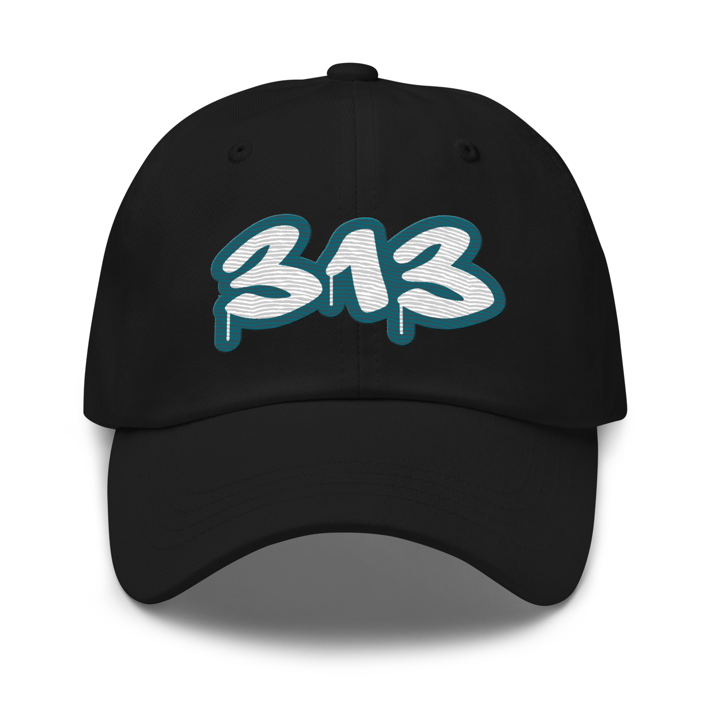 Detroit '313' Dad Hat (Auburn Hills Teal Tag Font)