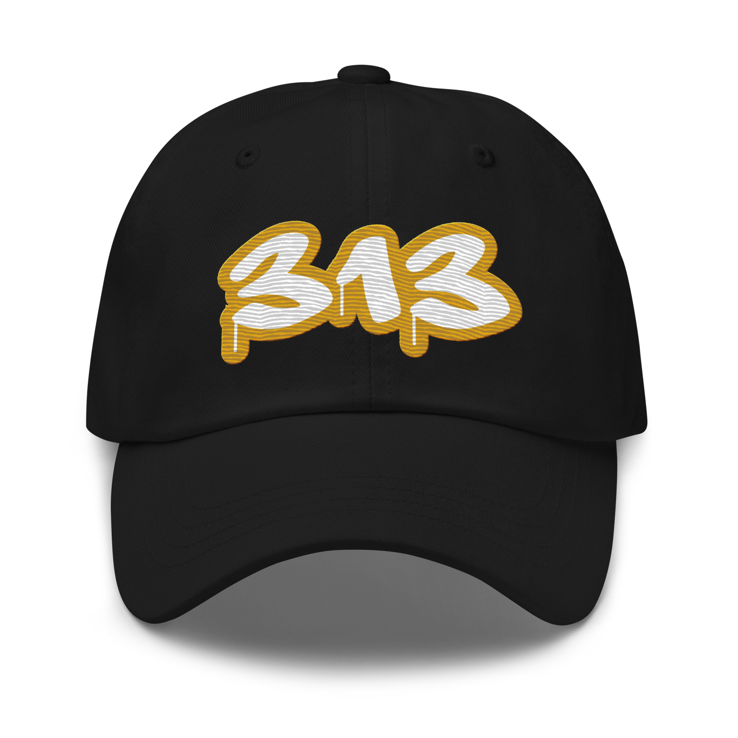 Detroit '313' Dad Hat (Gold Tag Font)