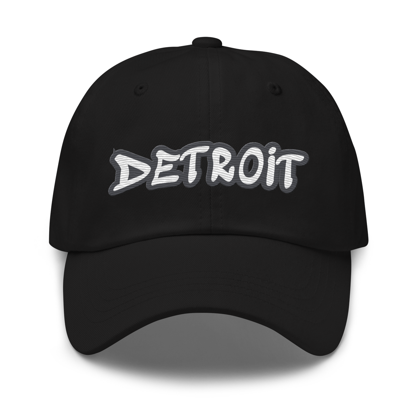 'Detroit' Dad Hat (Iron Ore Grey Tag Font)