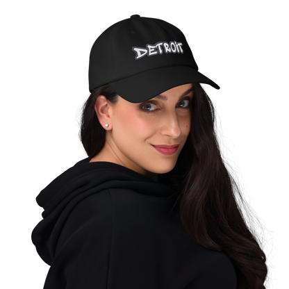 'Detroit' Dad Hat (Iron Ore Grey Tag Font)