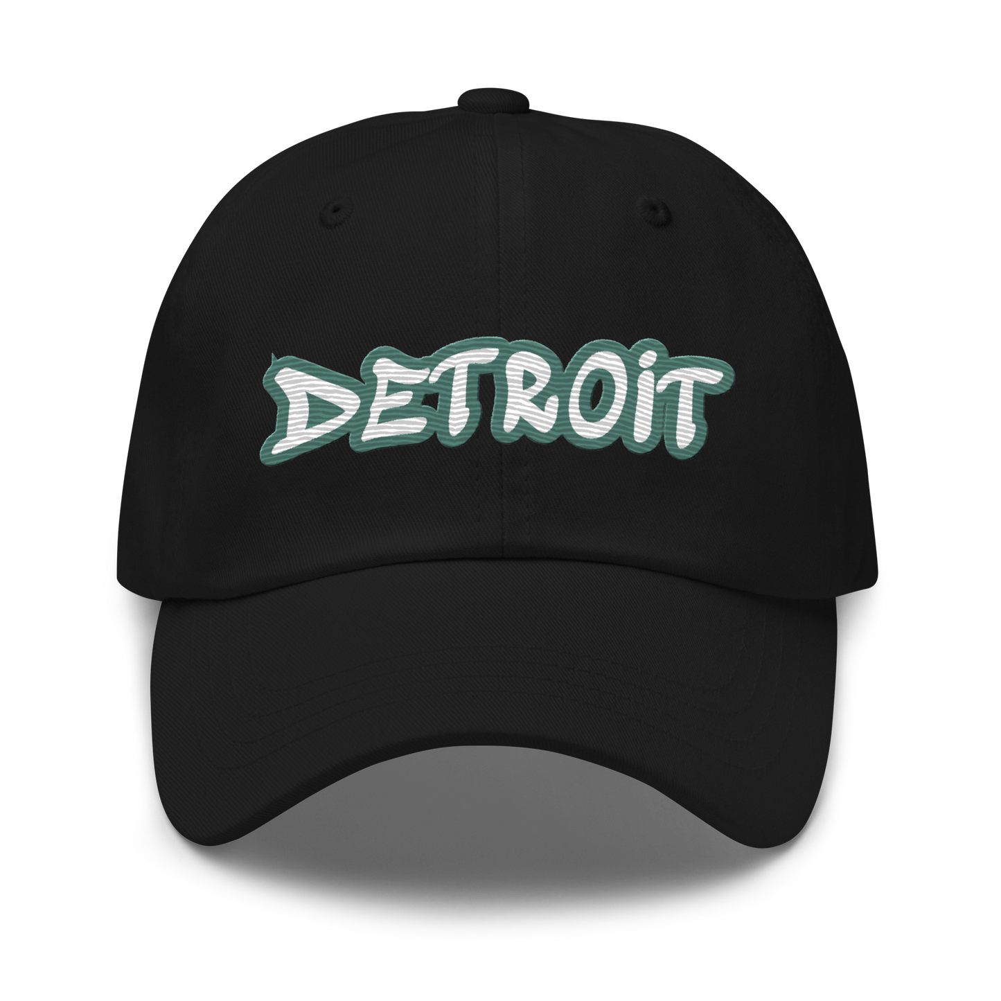 'Detroit' Dad Hat (Copper Green Tag Font)