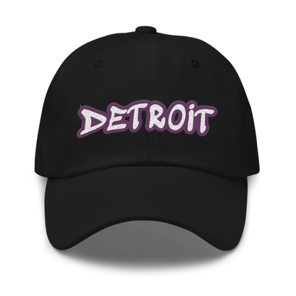 'Detroit' Dad Hat (Plum Tag Font)