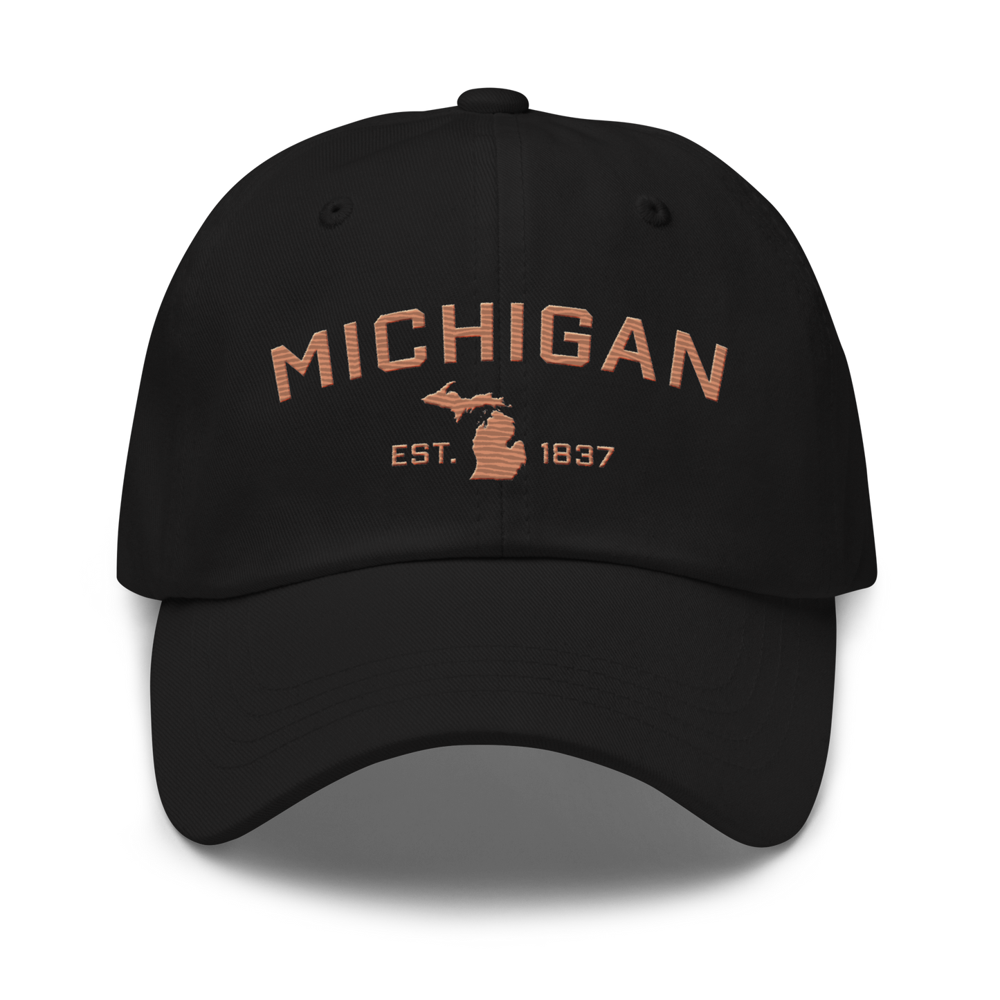 'Michigan EST 1837' Dad Hat (Athletic Font) | Copper