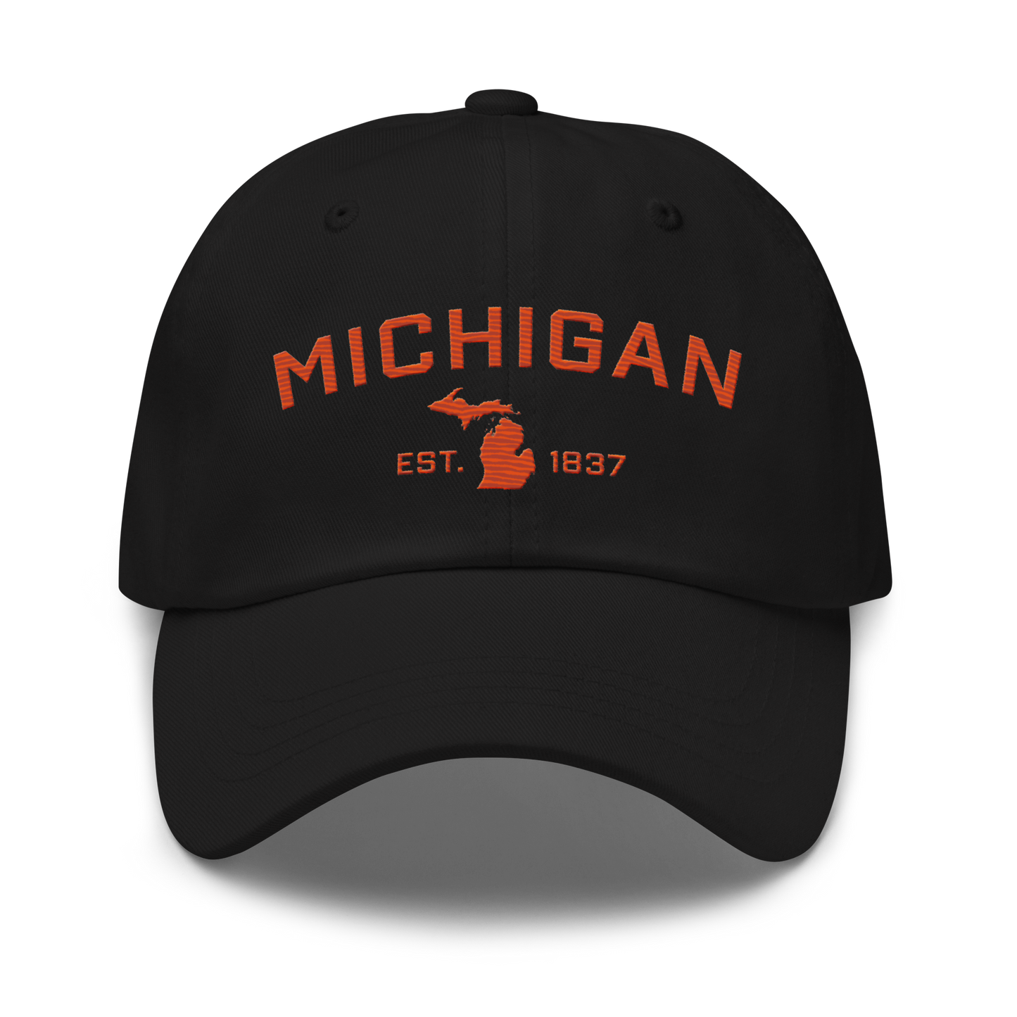 'Michigan EST 1837' Dad Hat (Athletic Font) | Maple Leaf Orange