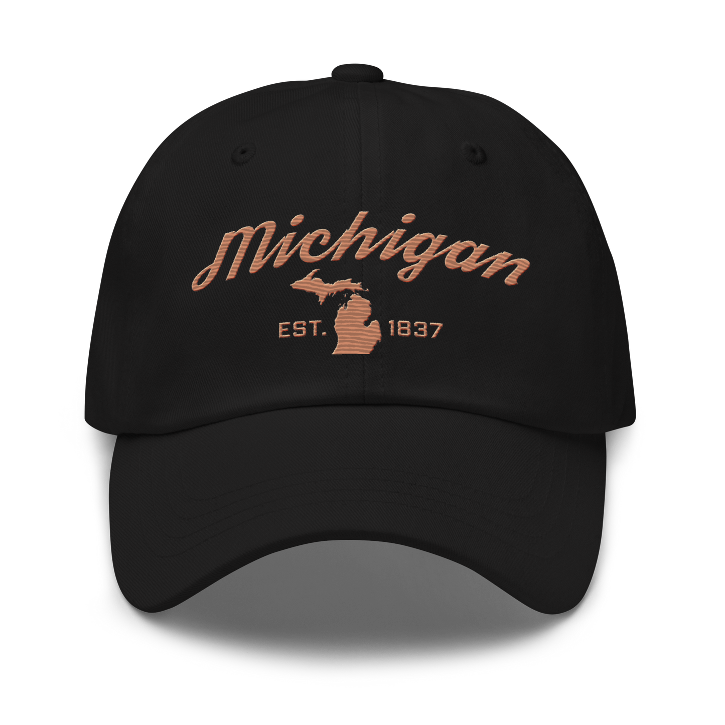 'Michigan EST 1837' Dad Hat (Script Font) | Copper