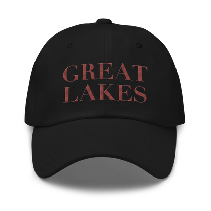 'Great Lakes' Dad Hat (Didone Font) | Ore Dock Red