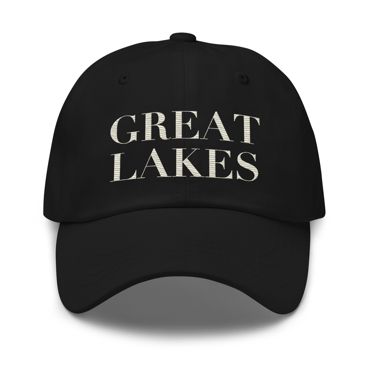 'Great Lakes' Dad Hat (Didone Font) | Ivory White