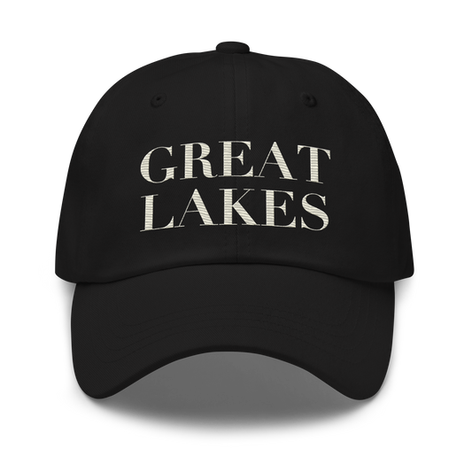 'Great Lakes' Dad Hat (Didone Font) | Ivory White