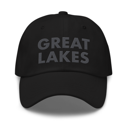 'Great Lakes' Dad Hat (Geometric Sans Font) | Iron Ore Grey