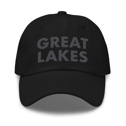 'Great Lakes' Dad Hat (Geometric Sans Font) | Iron Ore Grey