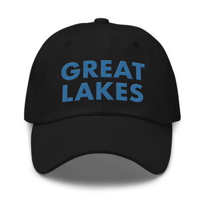 'Great Lakes' Dad Hat (Geometric Sans Font) | Superior Blue