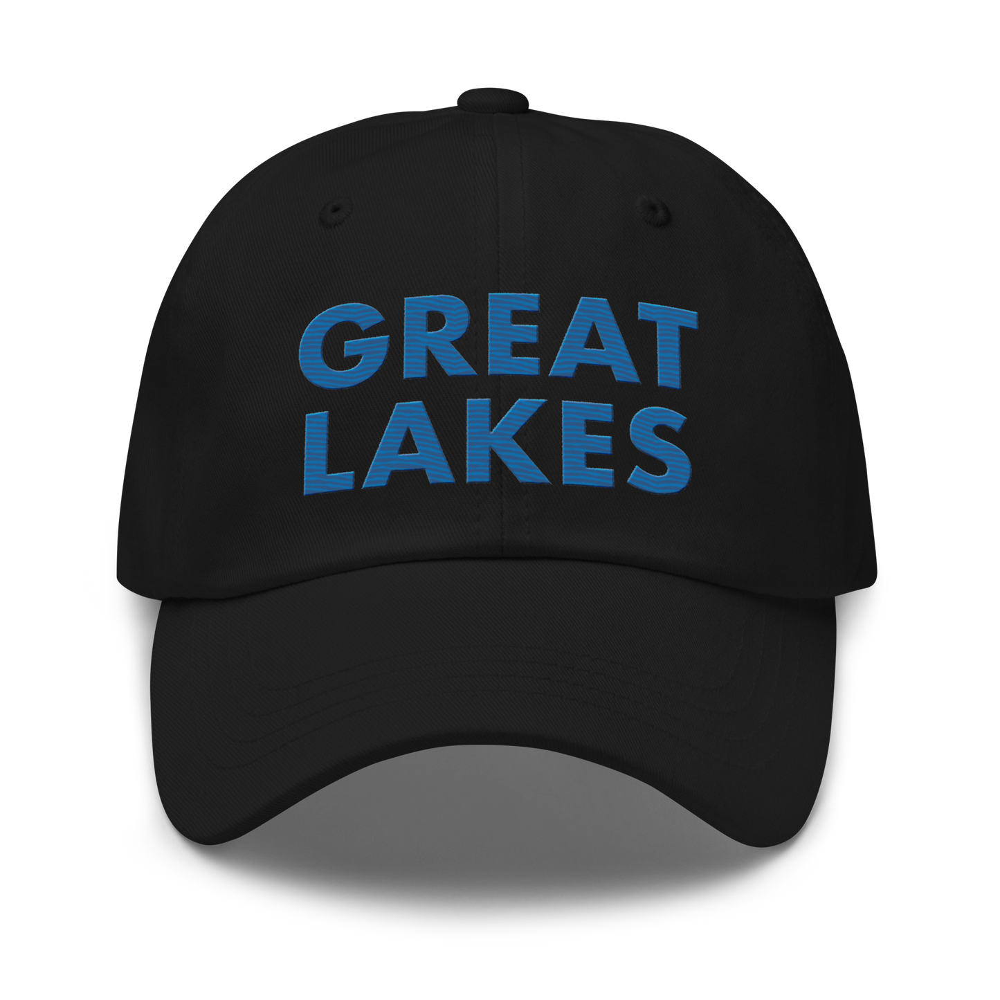 'Great Lakes' Dad Hat (Geometric Sans Font) | Azure