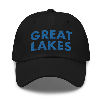 'Great Lakes' Dad Hat (Geometric Sans Font) | Azure