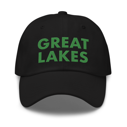 'Great Lakes' Dad Hat (Geometric Sans Font) | Shamrock Green