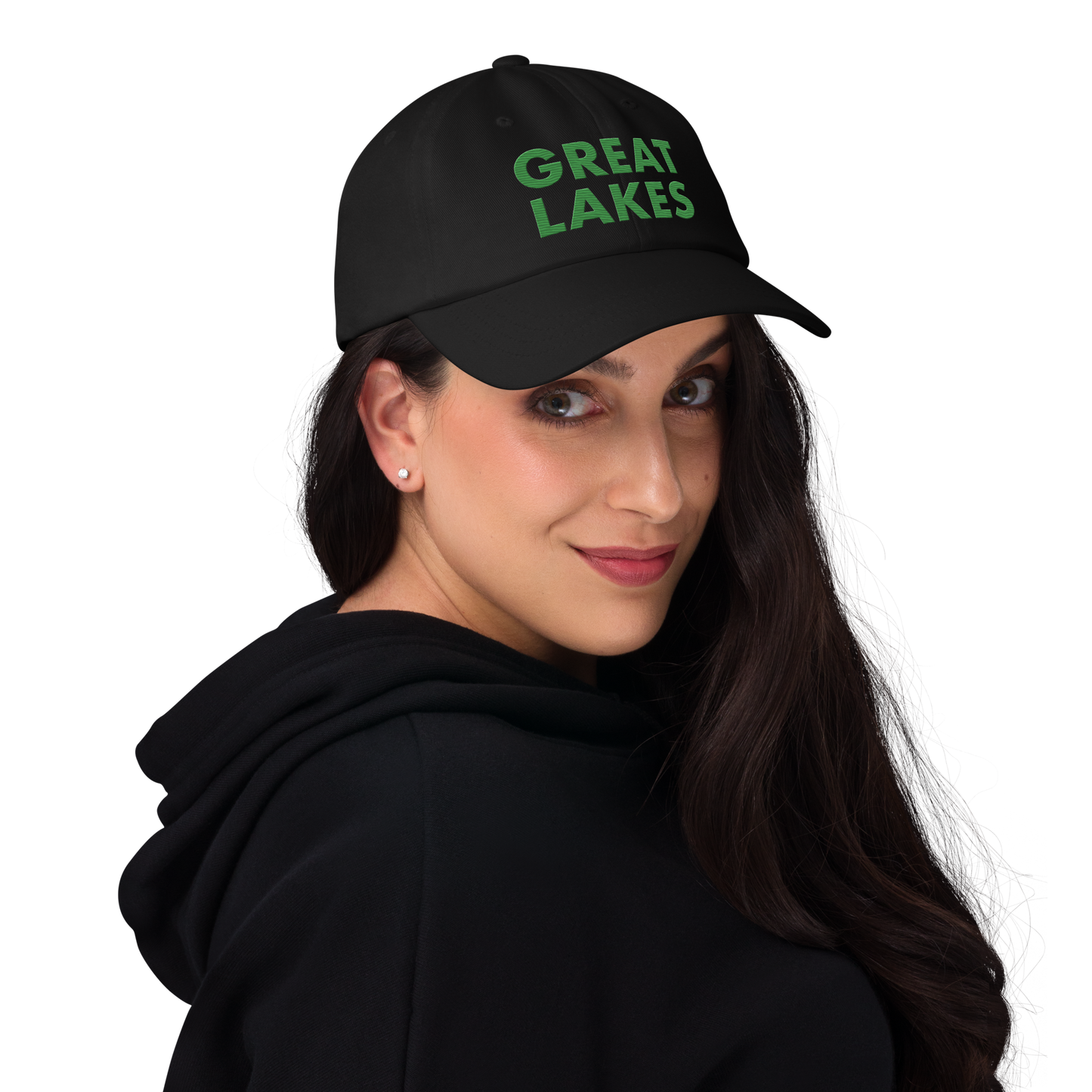 'Great Lakes' Dad Hat (Geometric Sans Font) | Shamrock Green