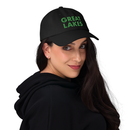 'Great Lakes' Dad Hat (Geometric Sans Font) | Shamrock Green