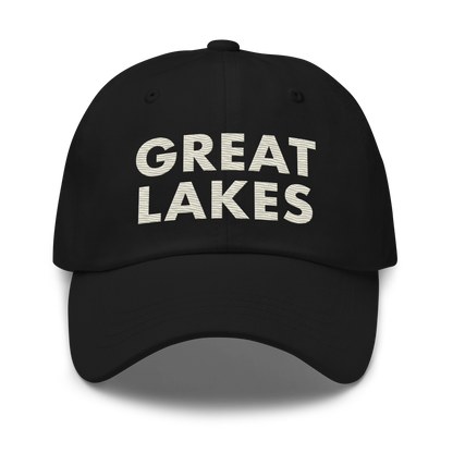 'Great Lakes' Dad Hat (Geometric Sans Font) | Ivory White