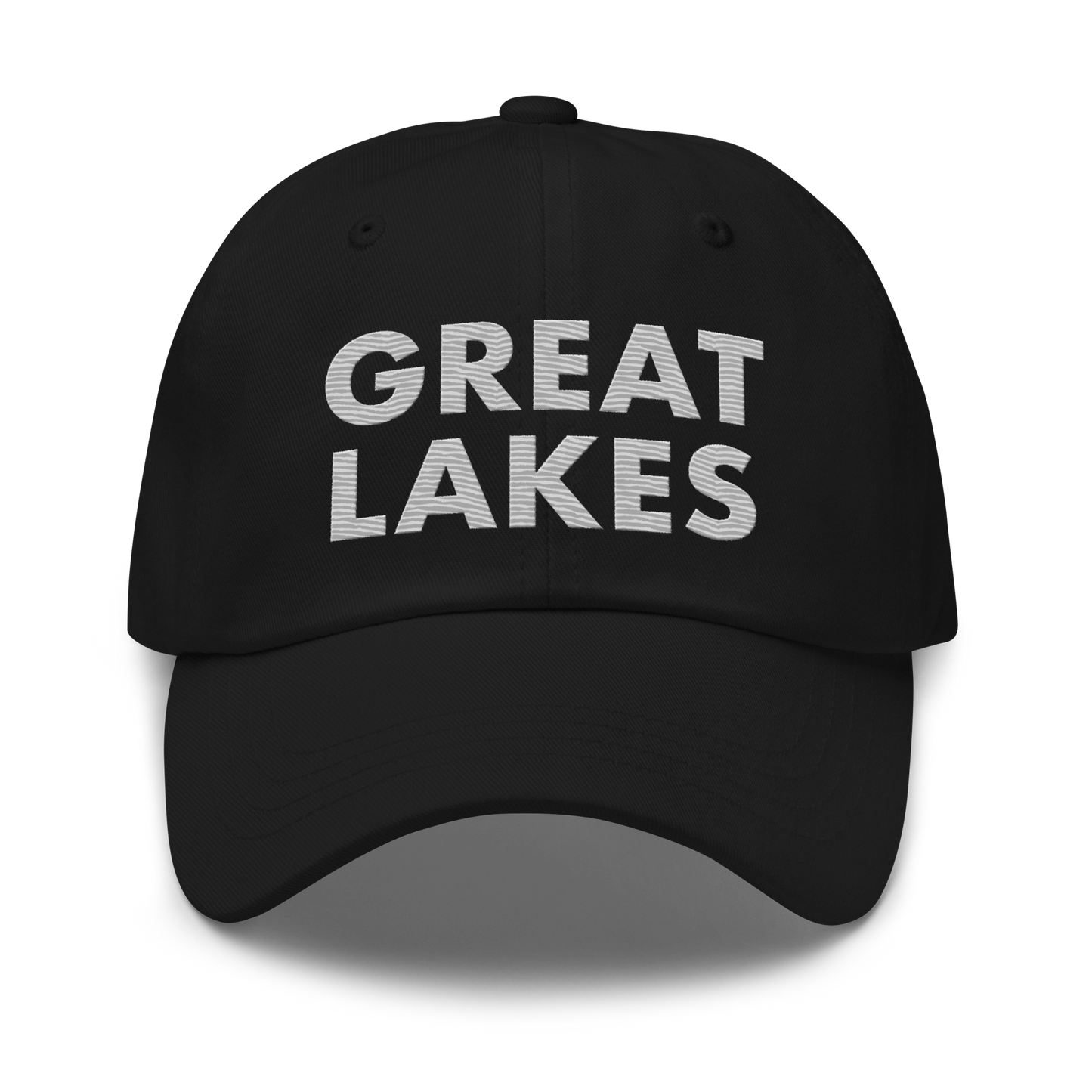 'Great Lakes' Dad Hat (Geometric Sans Font) | Platinum