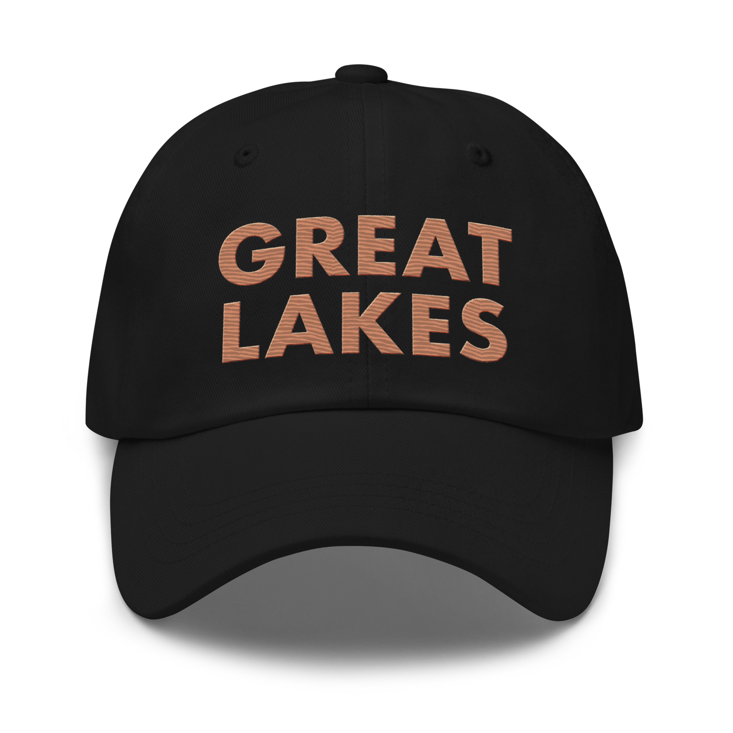 'Great Lakes' Dad Hat (Geometric Sans Font) | Copper