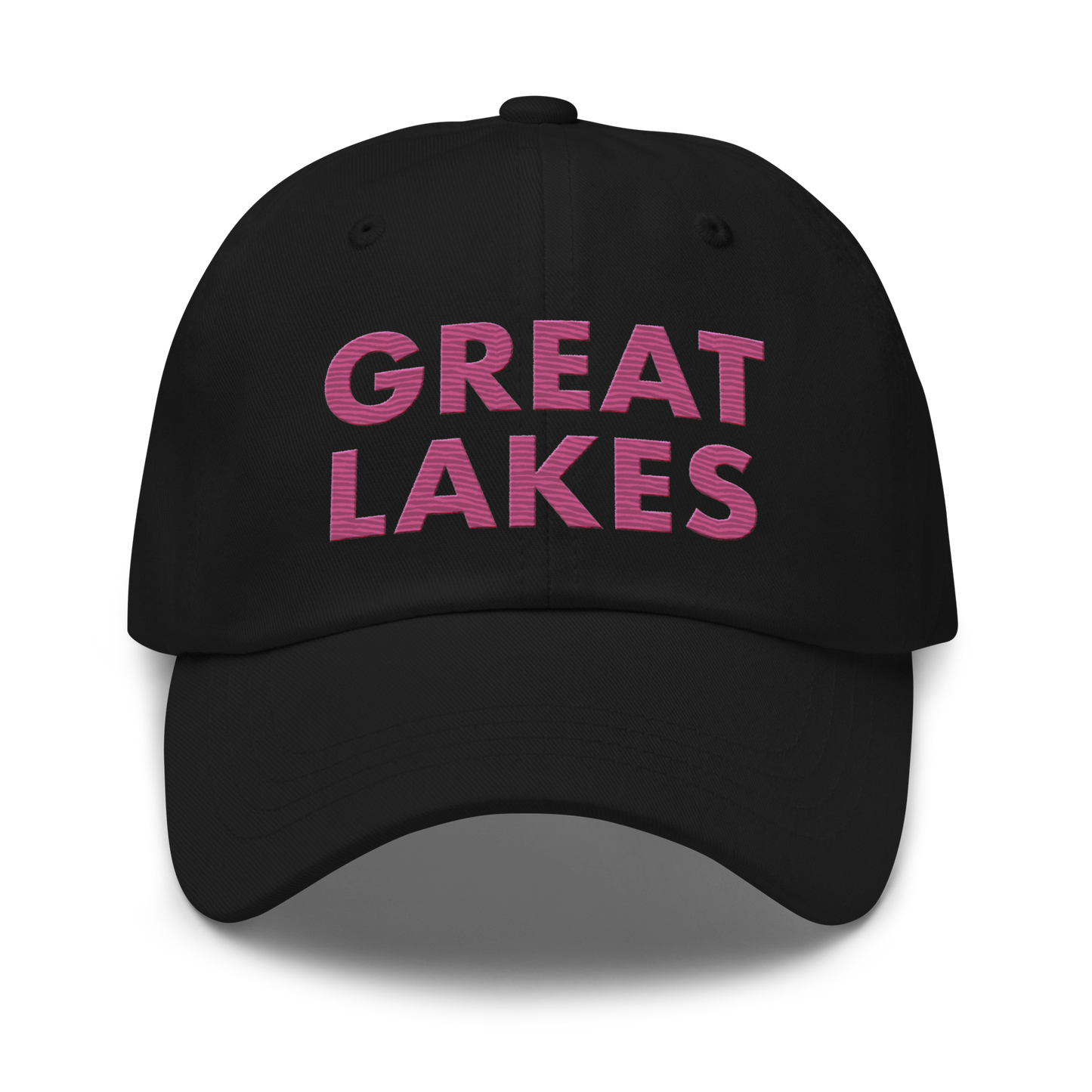 'Great Lakes' Dad Hat (Geometric Sans Font) | Apple Blossom Pink