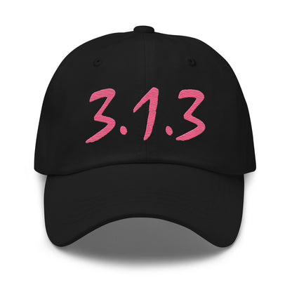 Detroit '313' Dad Hat (Compton Font) | Rhodochrosite Pink