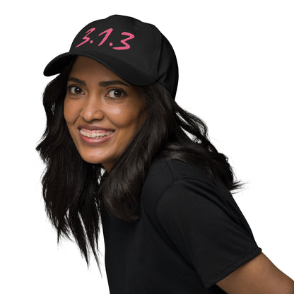 Detroit '313' Dad Hat (Compton Font) | Rhodochrosite Pink