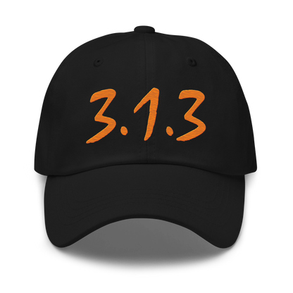 Detroit '313' Dad Hat (Compton Font) | Orange