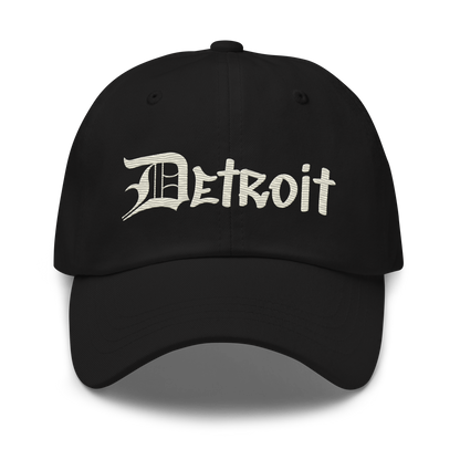 'Detroit' Dad Hat (OED Tag Font) | Ivory White